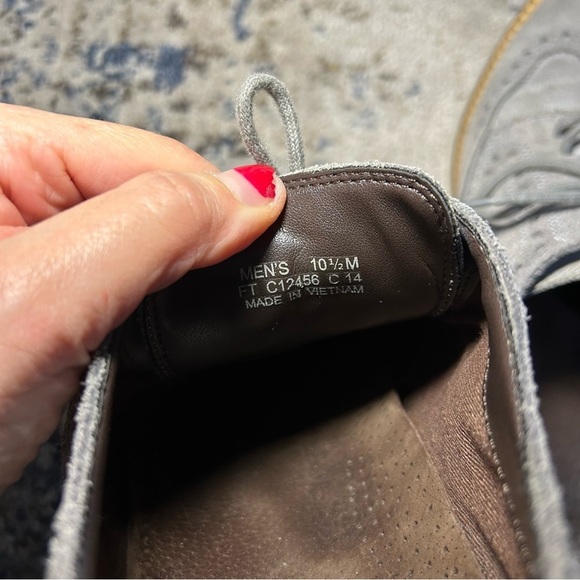 Cole Haan Gray Suede Wingtip Oxford Dress Shoes Size 10.5 - Picture 12 of 12